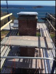 masonry repair on Burlington chimney